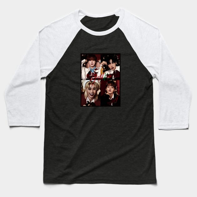 K-pop Stray Kids Fan Art Baseball T-Shirt by ArtFulArts